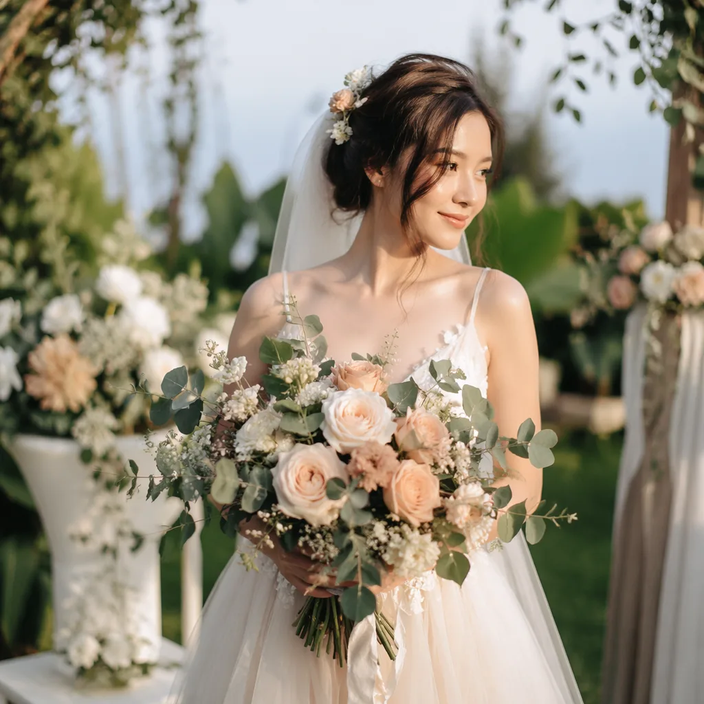 Hoa cưới rustic cho đám cưới ngoài trời - hình 2