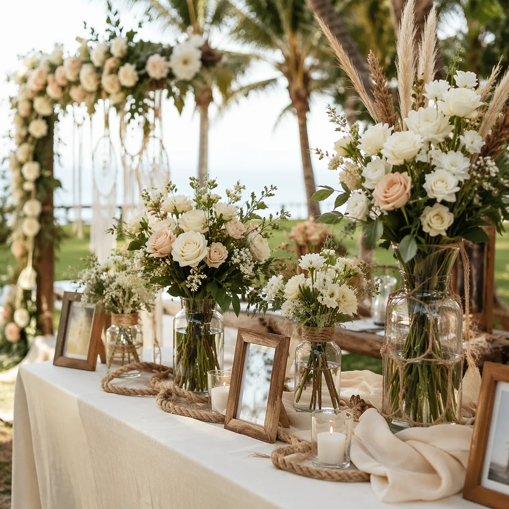 Hoa cưới rustic cho đám cưới ngoài trời - hình 3