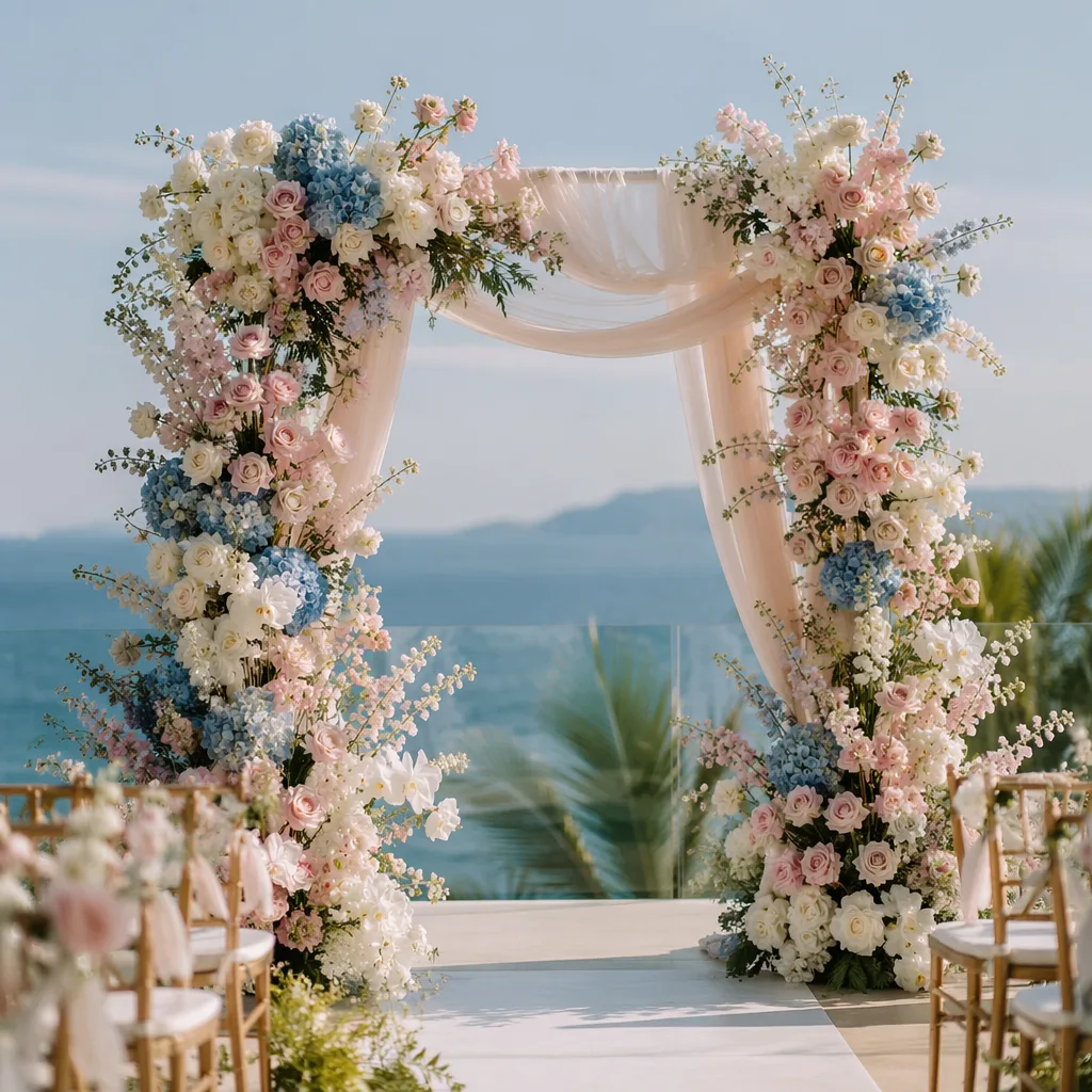 Hoa cưới thạch anh pastel cho summer wedding 2026 - hình 2