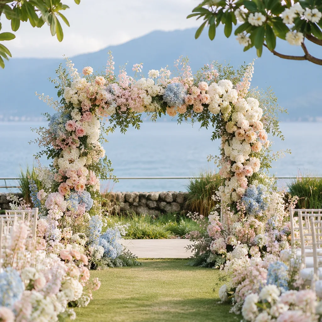 Hoa cưới thạch anh pastel cho summer wedding 2026 - hình 4