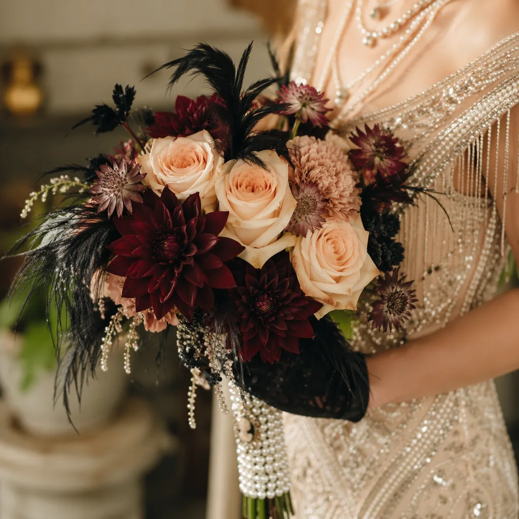 Hoa cưới Gatsby Vintage Đà Nẵng cho cô dâu 1920s - hình 1