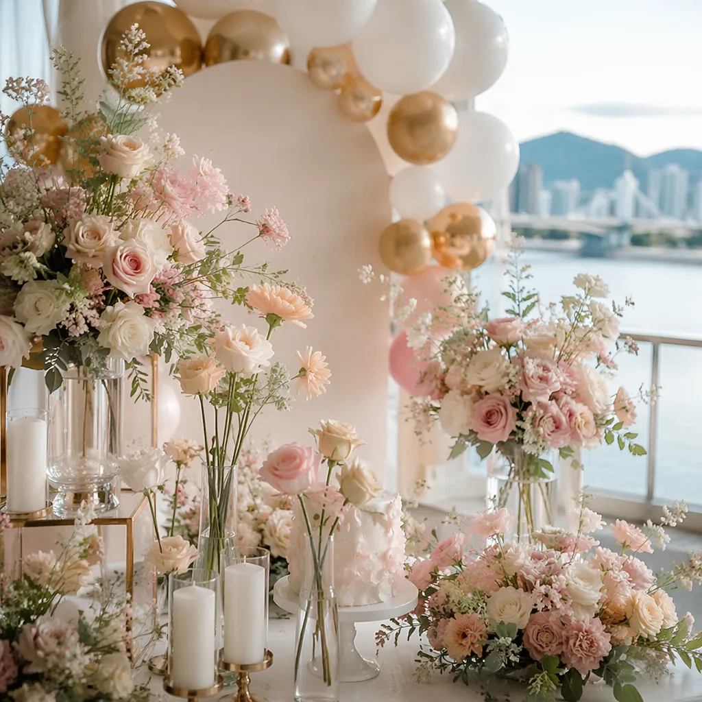 Bridal shower Đà Nẵng: decor hoa pastel cho cô dâu 2026