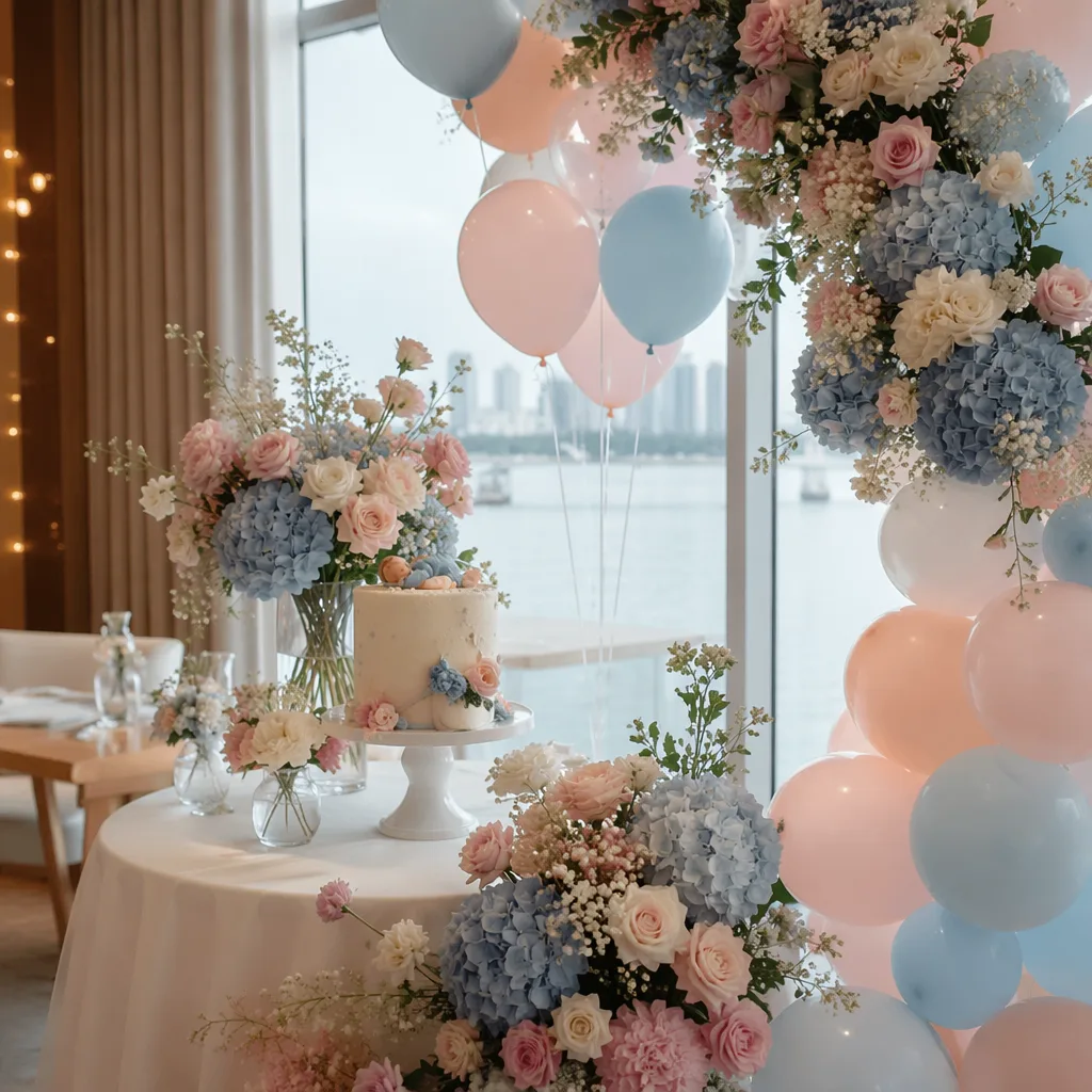 Baby shower hoa Đà Nẵng cho tiệc trước sinh 2026