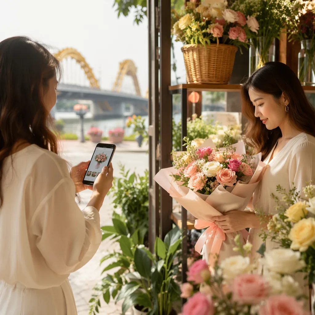 Mua hoa online vs shop ở Đà Nẵng: ưu nhược điểm 2026