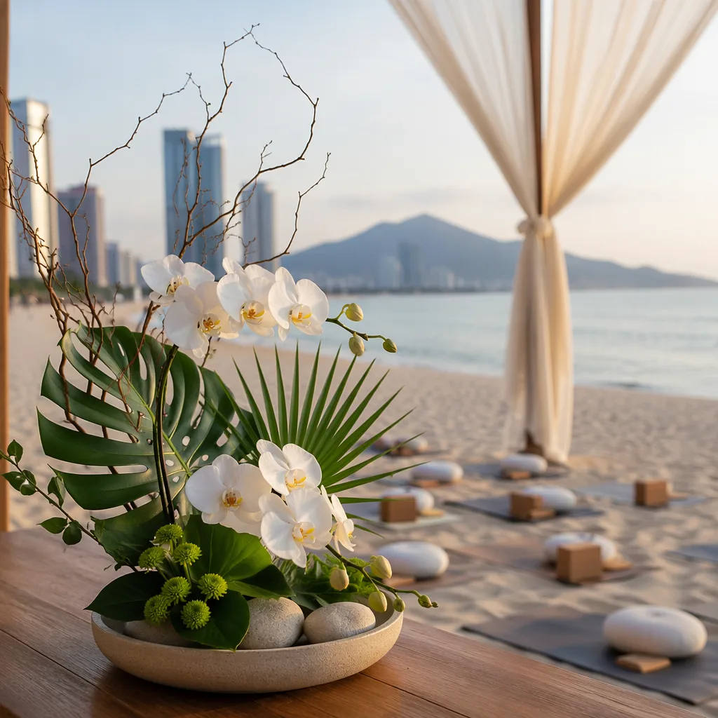 Hoa quốc tế yoga 21/6 cho event bãi biển Đà Nẵng - hình 1