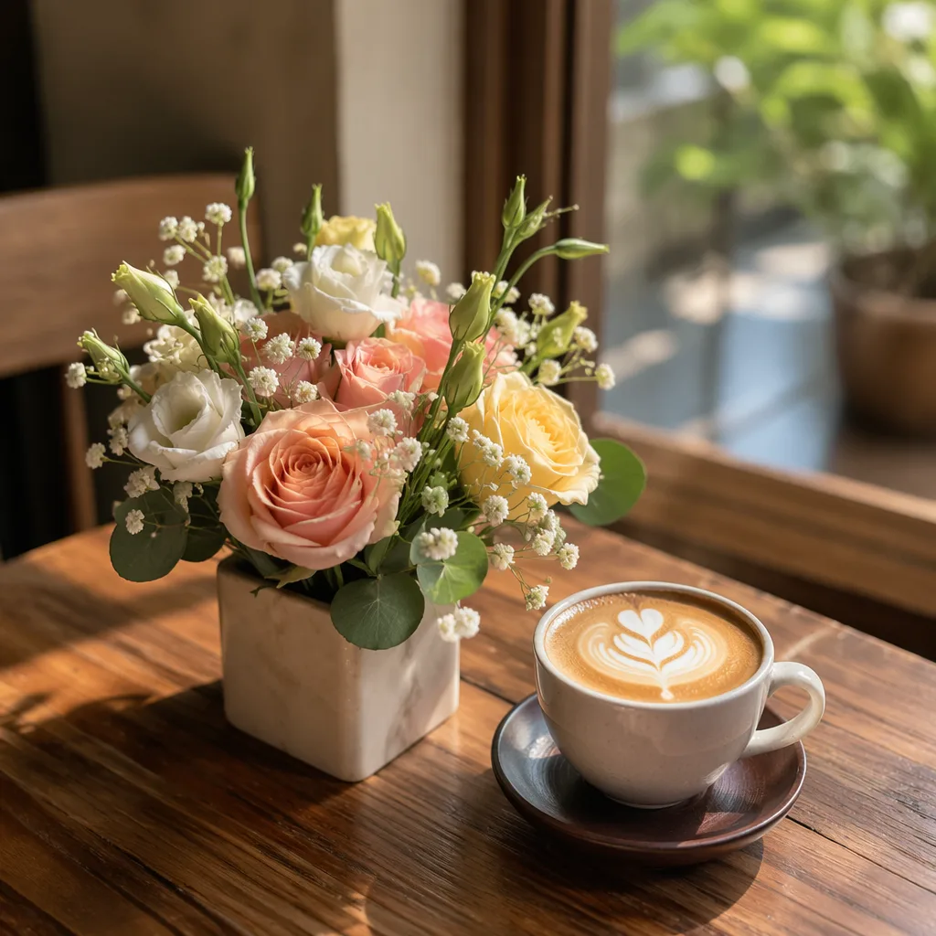 Hoa ngày cà phê quốc tế 1/10: gợi ý combo tinh tế - hình 1