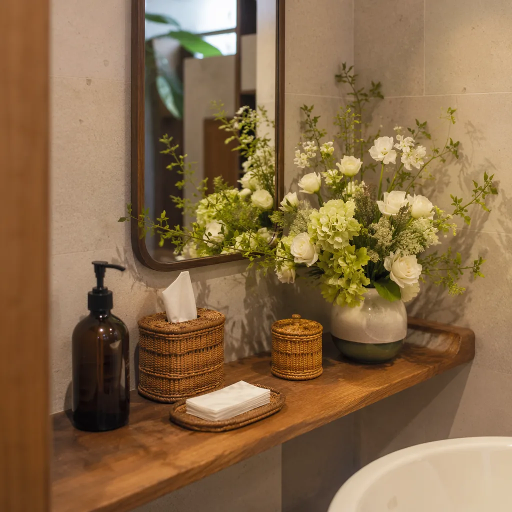Hoa decor cafe tháng: thay 1 tháng/lần tone tự nhiên - hình 2