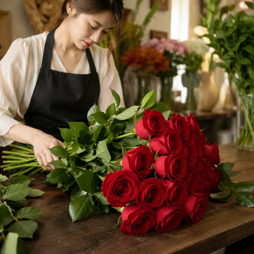 Hoa hồng Ecuador 90cm: quà tặng bạn gái tối thượng - hình 1