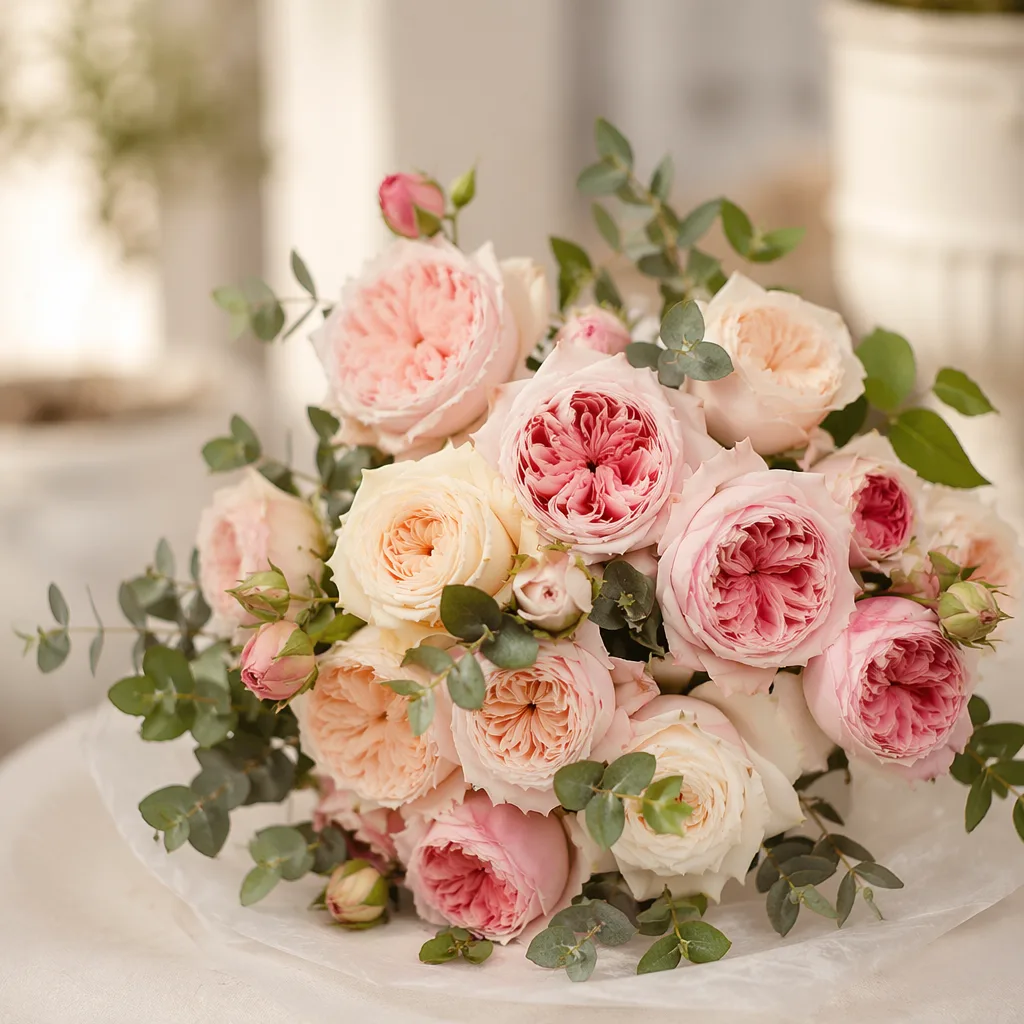 Hồng O'Hara wedding: bó cưới thần tiên thơm dịu - hình 3