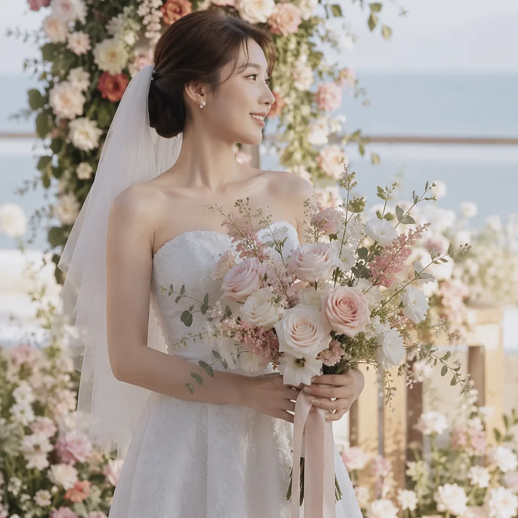 Hồng O'Hara wedding: bó cưới thần tiên thơm dịu - hình 4