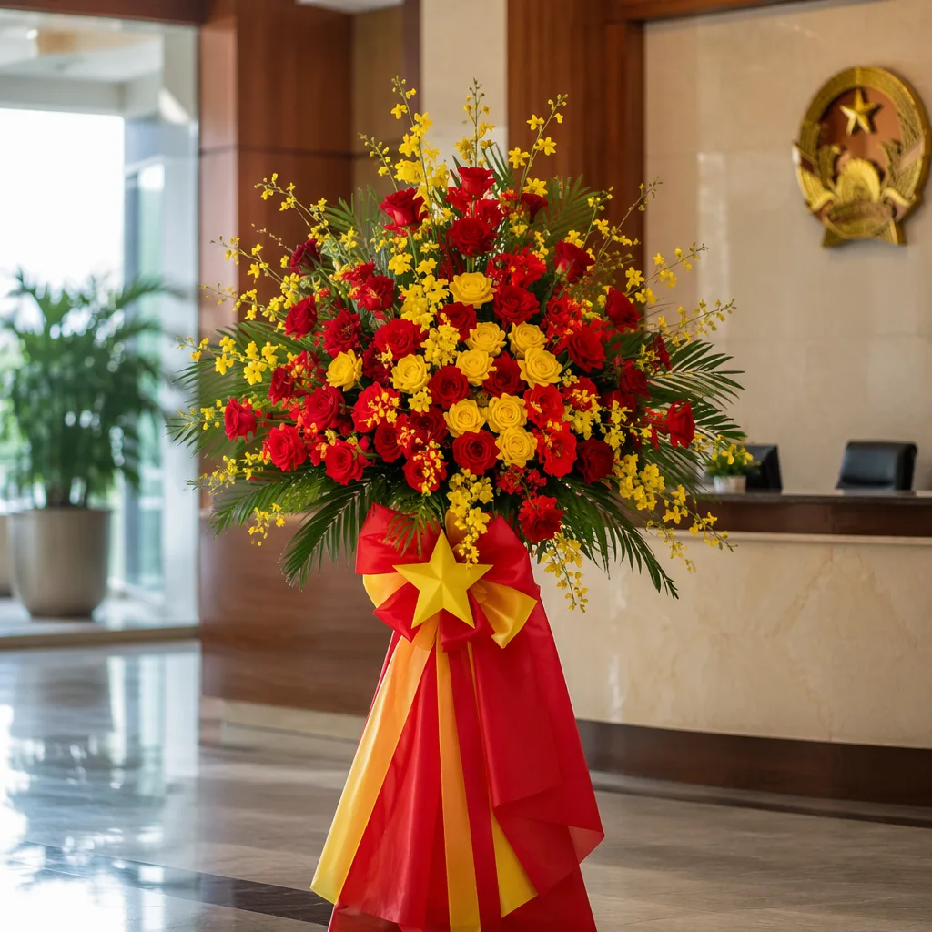 Hoa quốc khánh Đà Nẵng 2/9/2026 trang trí cơ quan