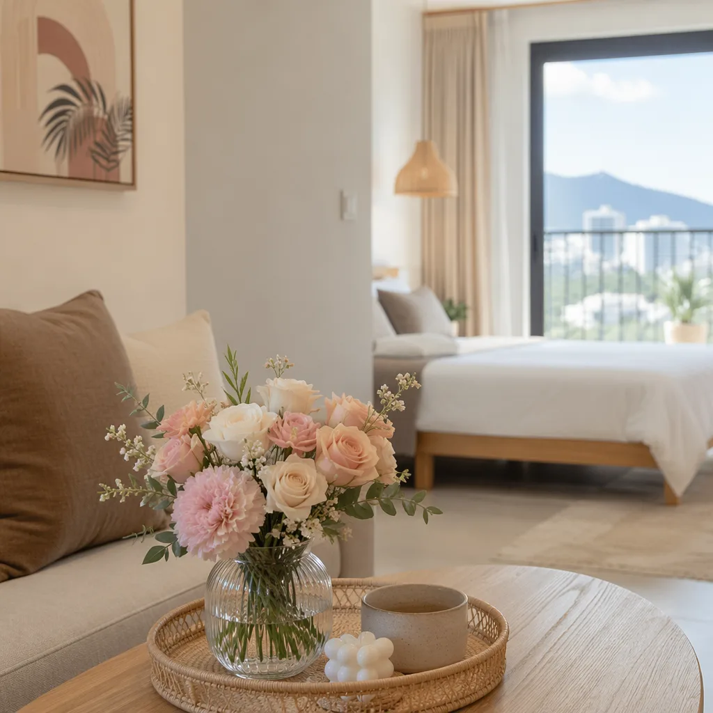 Hoa Airbnb host khai trương: decor welcome amenity - hình 1