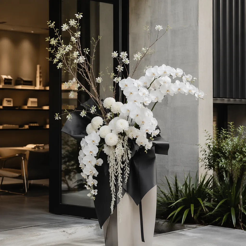 Hoa kiến trúc khai trương Đà Nẵng: decor minimalist pro