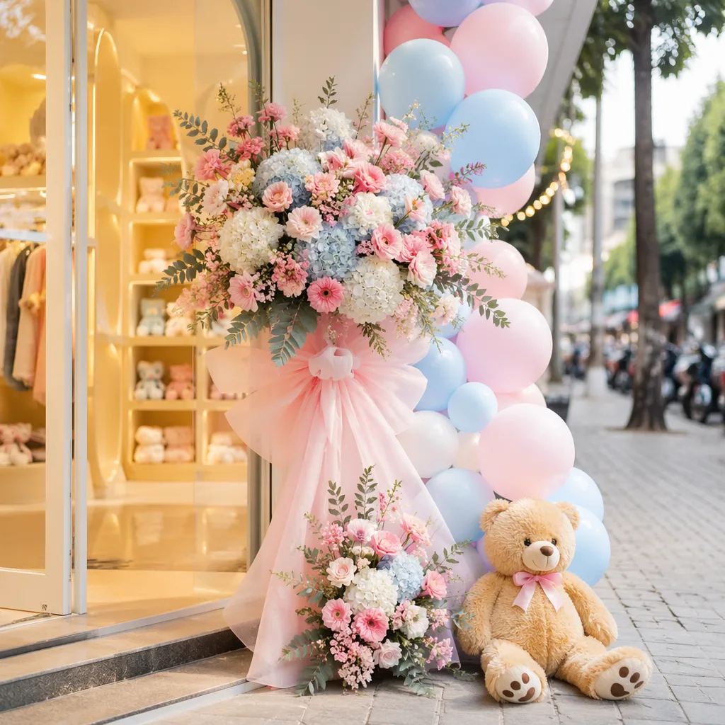 Hoa baby store khai trương Đà Nẵng: decor pastel an toàn