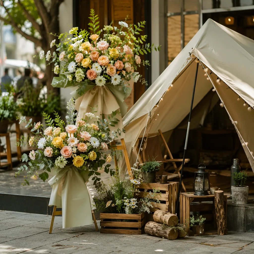 Hoa camping store khai trương Đà Nẵng: decor outdoor - hình 2