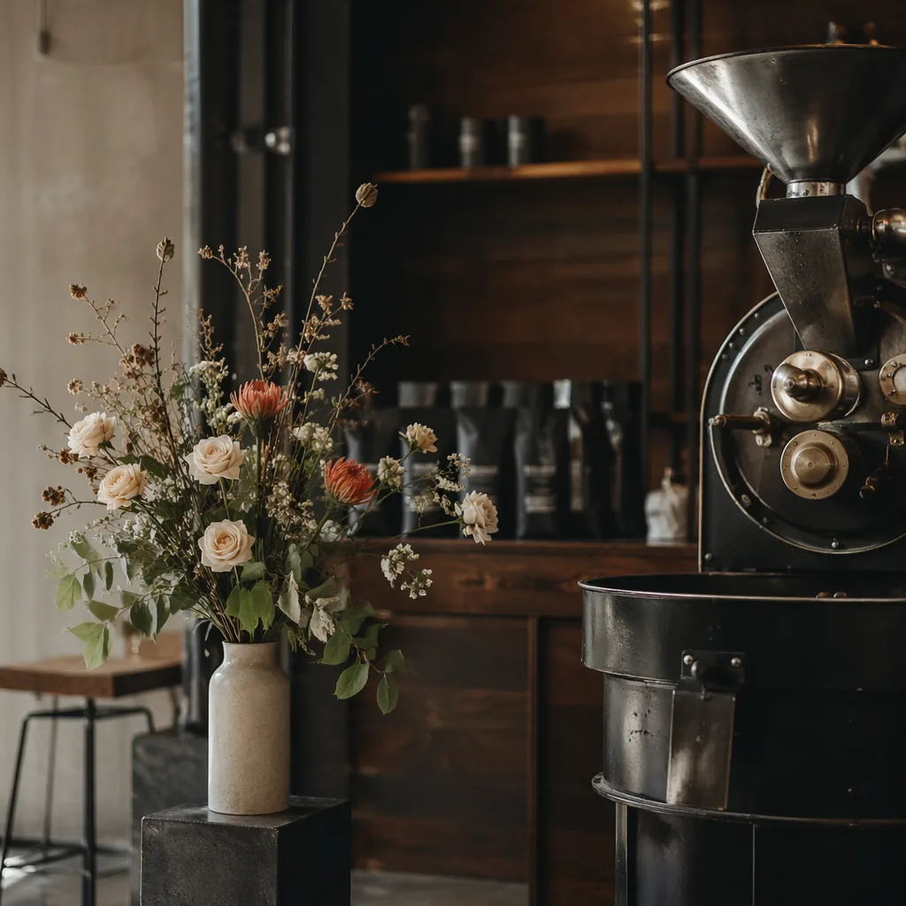 Hoa coffee roastery khai trương tại Đà Nẵng decor industrial - hình 2