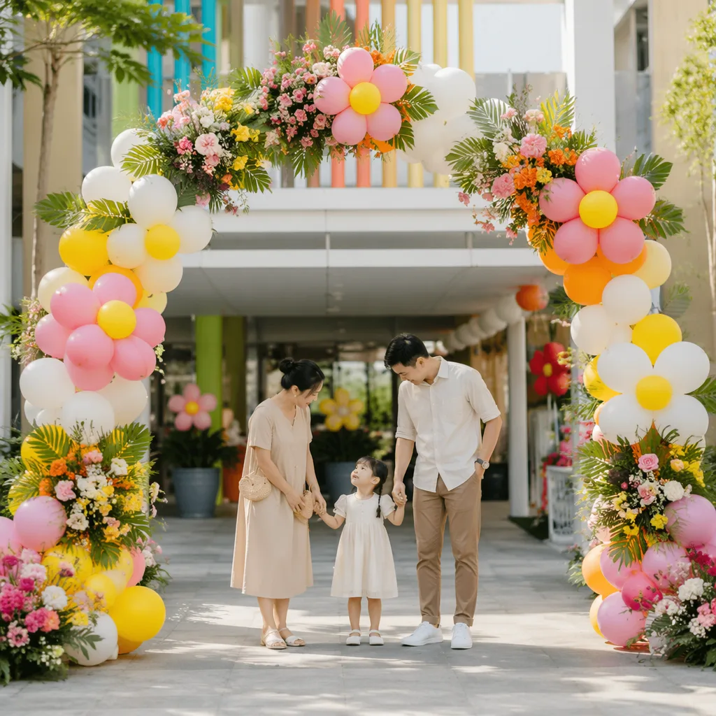 Hoa trường mầm non khai trương: decor vui trẻ tại Đà Nẵng - hình 2