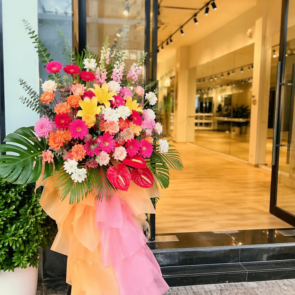Hoa dance studio khai trương: decor tự do màu tại Đà Nẵng
