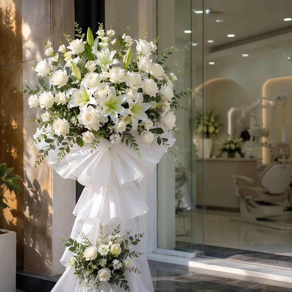 Hoa dental clinic khai trương: decor trắng y trợ Đà Nẵng