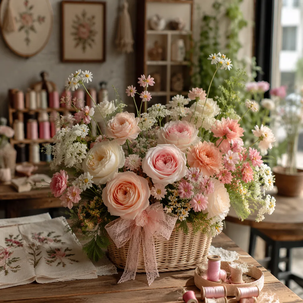 Hoa embroidery shop khai trương Đà Nẵng decor vintage craft - hình 2