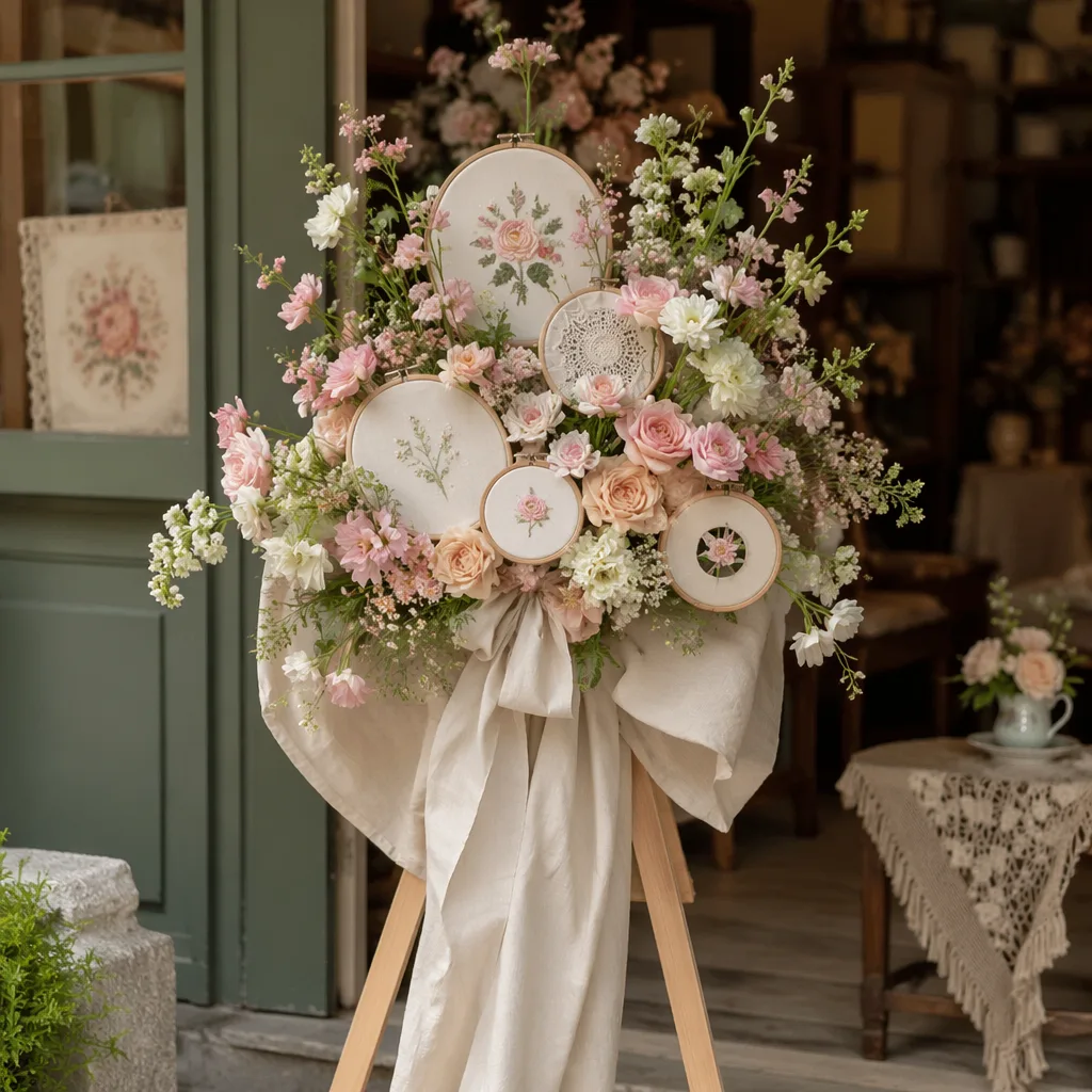 Hoa embroidery shop khai trương Đà Nẵng decor vintage craft
