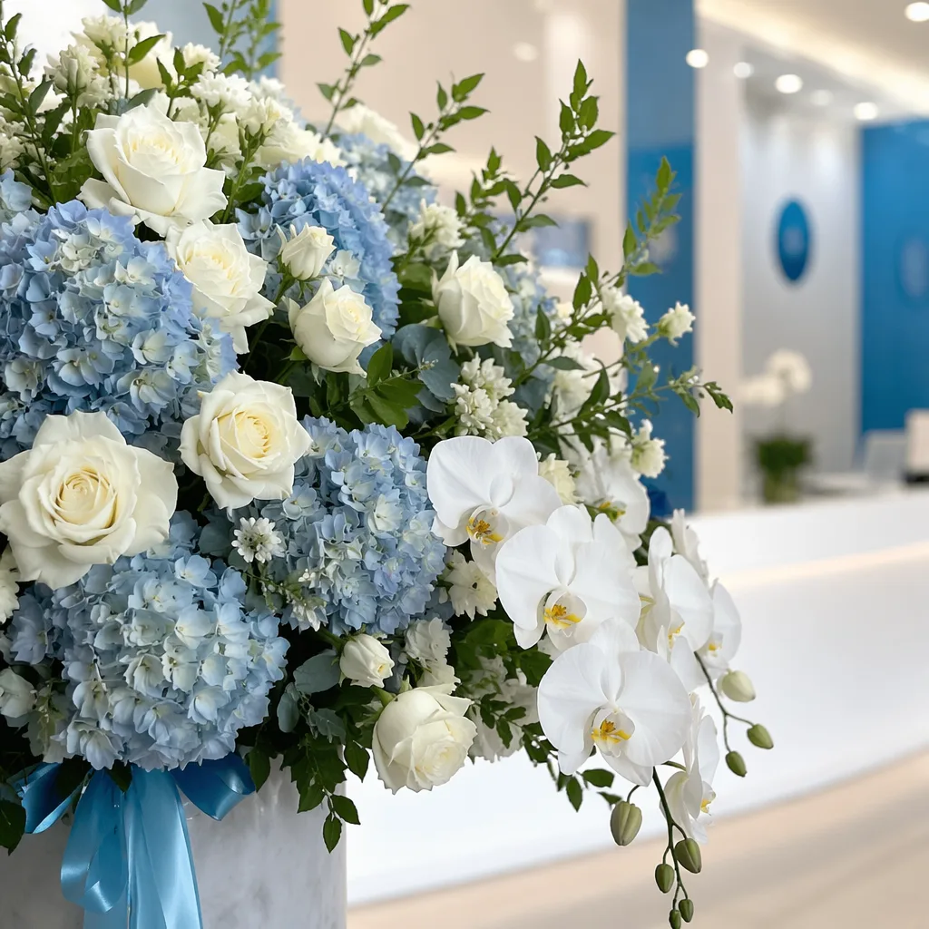 Hoa eye clinic khai trương Đà Nẵng decor blue medical clean - hình 1