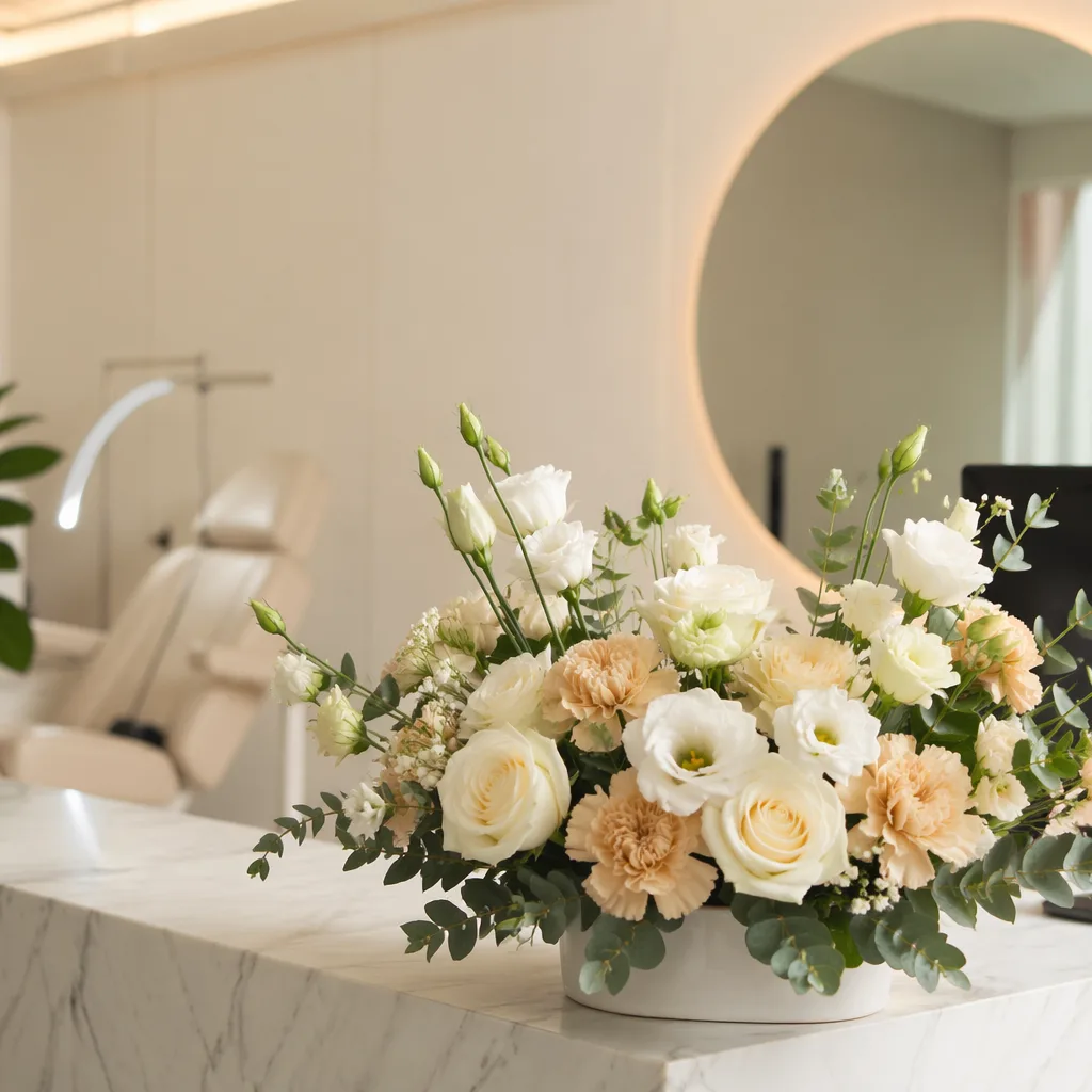 Hoa microblading khai trương Đà Nẵng: decor cao cấp - hình 3