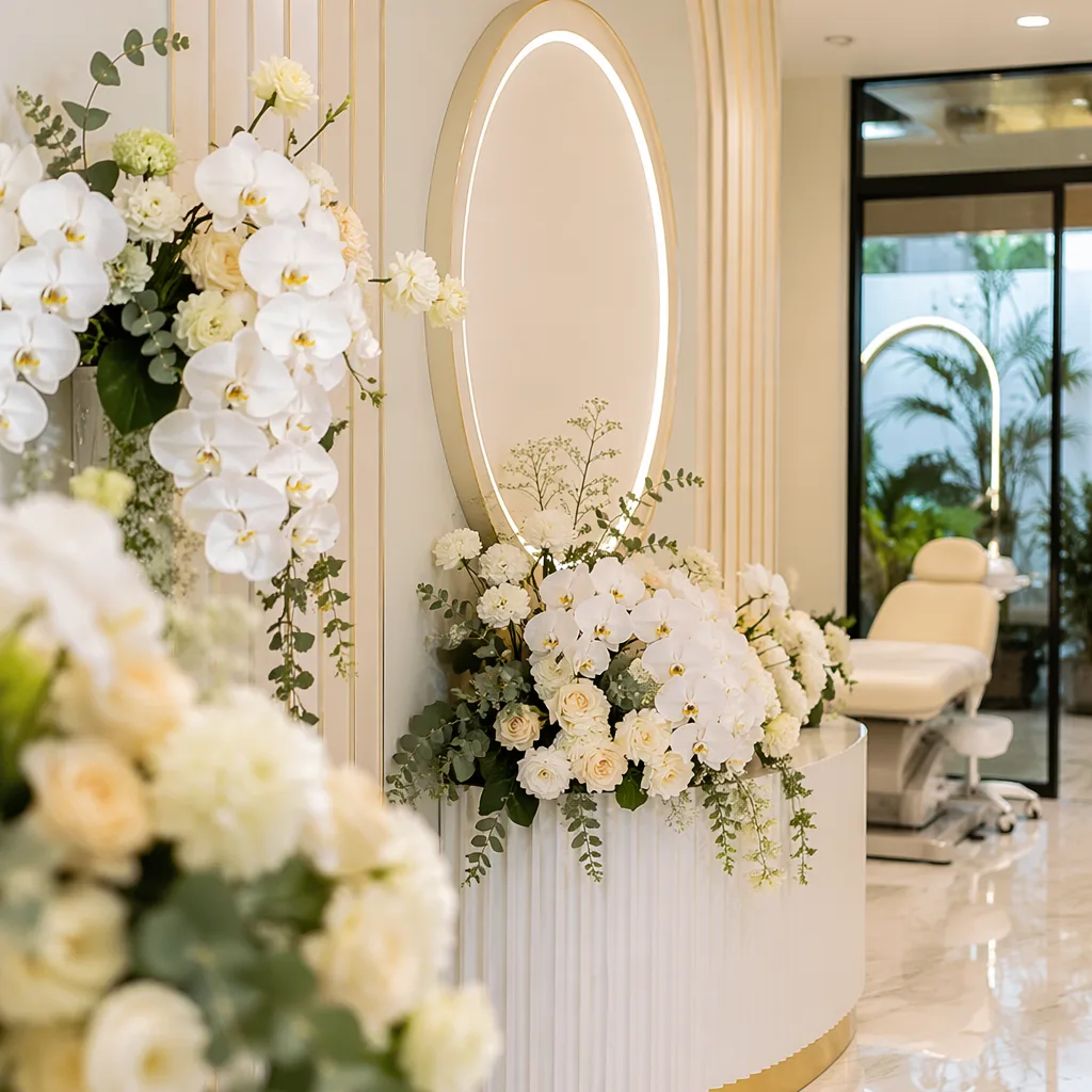 Hoa microblading khai trương Đà Nẵng: decor cao cấp - hình 4