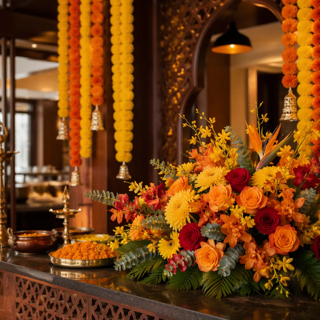 Hoa Indian restaurant khai trương: decor vàng cam Ấn Độ - hình 2