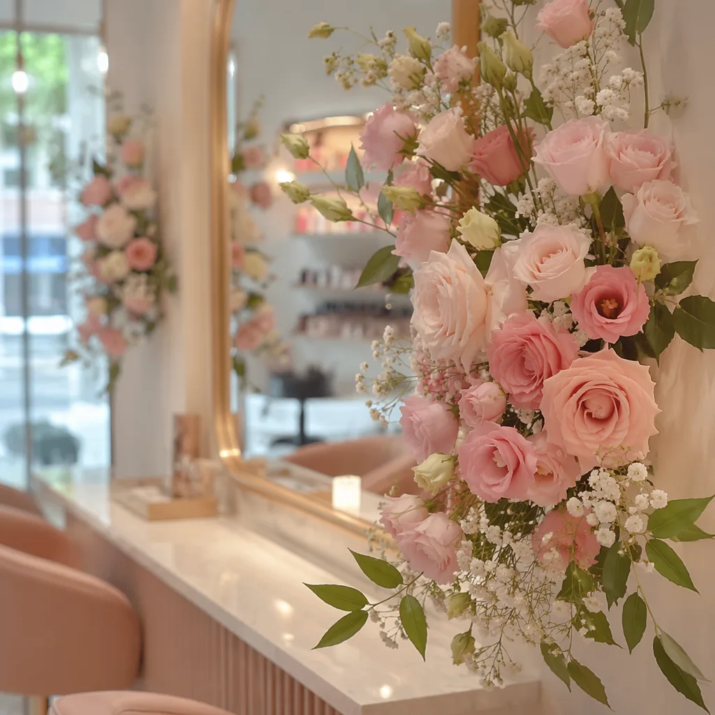 Hoa nail salon khai trương Đà Nẵng decor tinh tế màu anh - hình 1