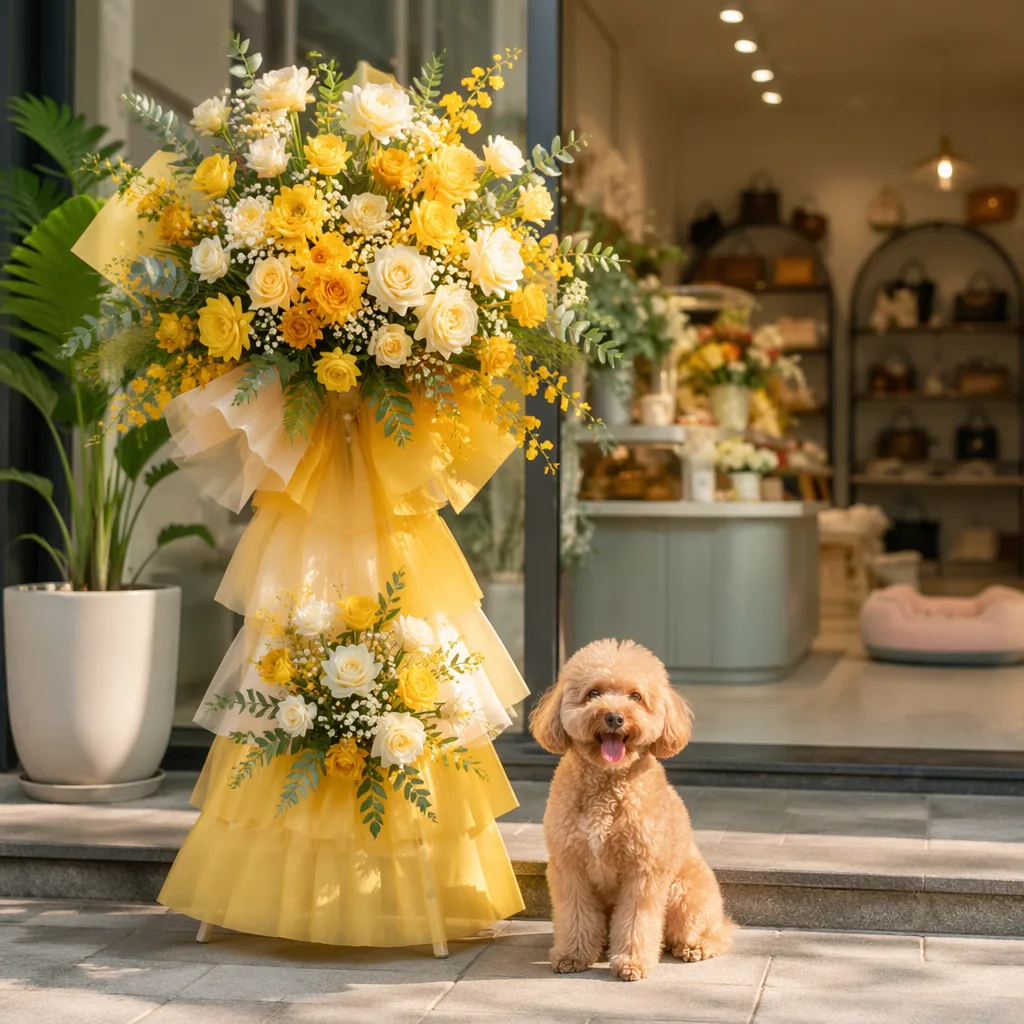 Hoa pet shop khai trương Đà Nẵng: decor pet-friendly