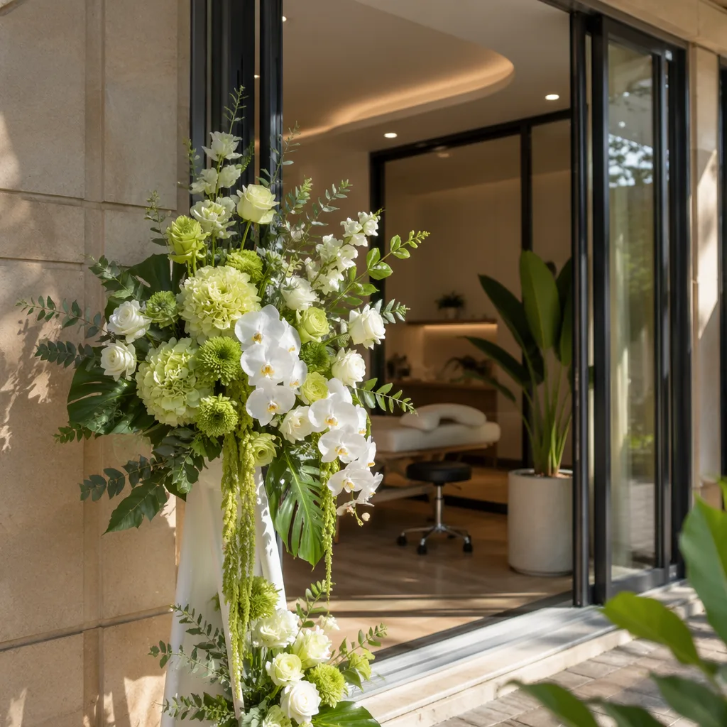 Hoa physiotherapy khai trương Đà Nẵng decor natural green - hình 2