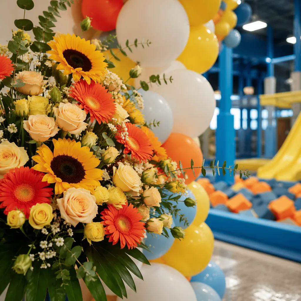 Hoa trampoline park khai trương: decor vui trẻ em Đà Nẵng - hình 1