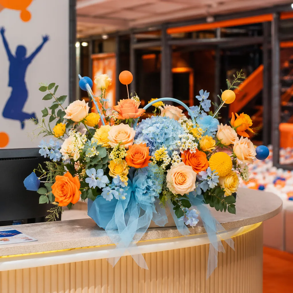 Hoa trampoline park khai trương: decor vui trẻ em Đà Nẵng - hình 2