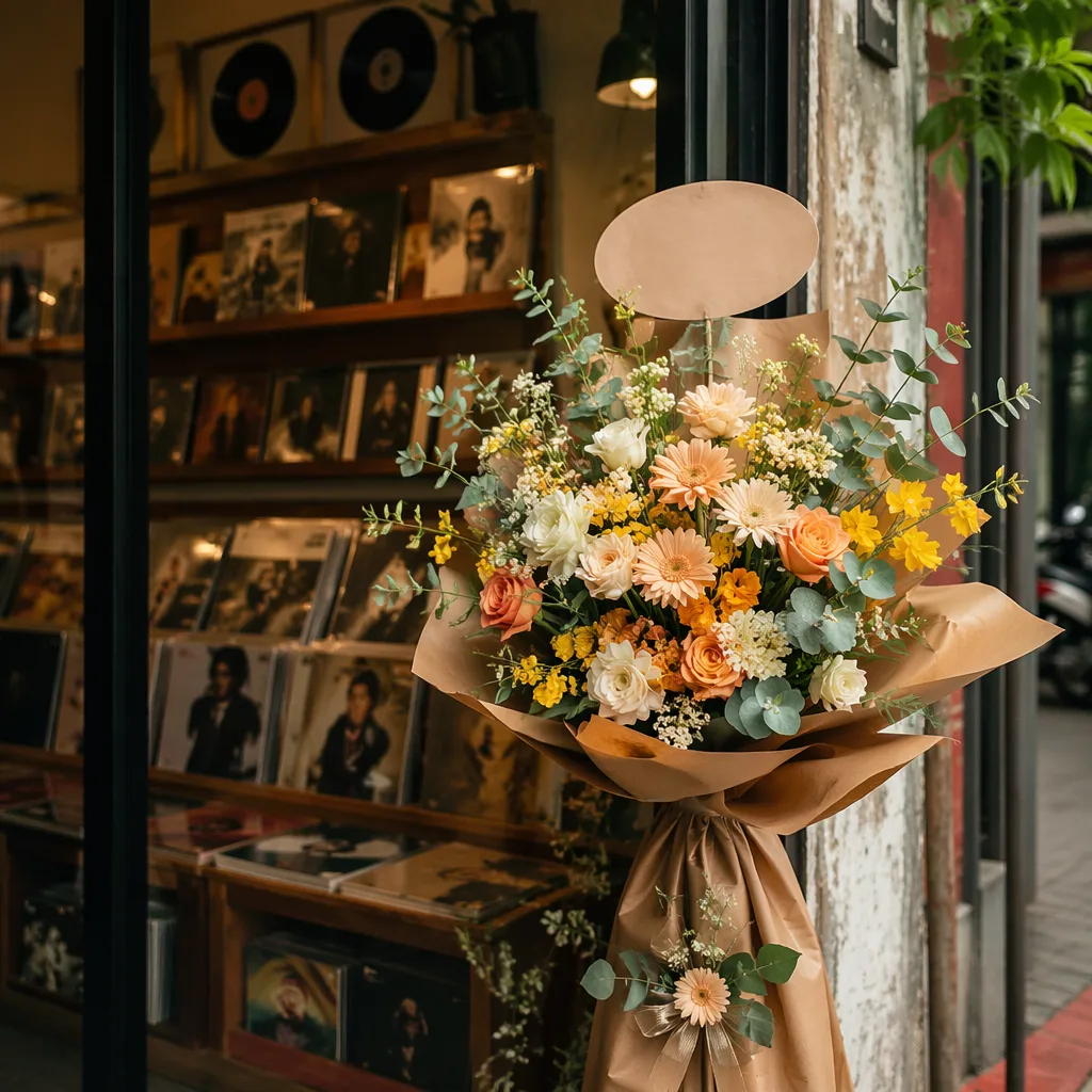 Hoa vinyl record shop khai trương: decor vintage music - hình 2