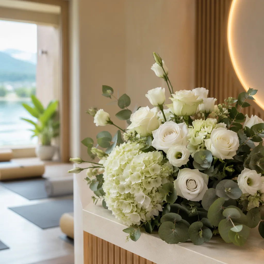 Hoa yoga studio khai trương Đà Nẵng decor tịnh trẻ - hình 1