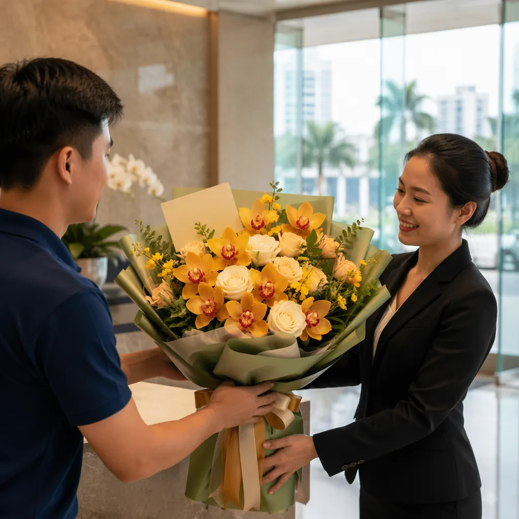 Hoa tết dương lịch 2026 Đà Nẵng tặng sếp đối tác 1/1 - hình 2