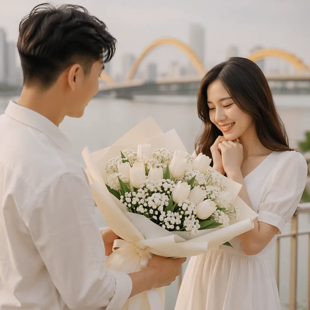 Hoa white day 14/3 Đà Nẵng 2026 - Nam tặng nữ