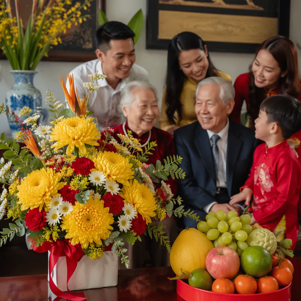 Hoa mừng thọ Đà Nẵng cho ông bà 70 80 90 tuổi