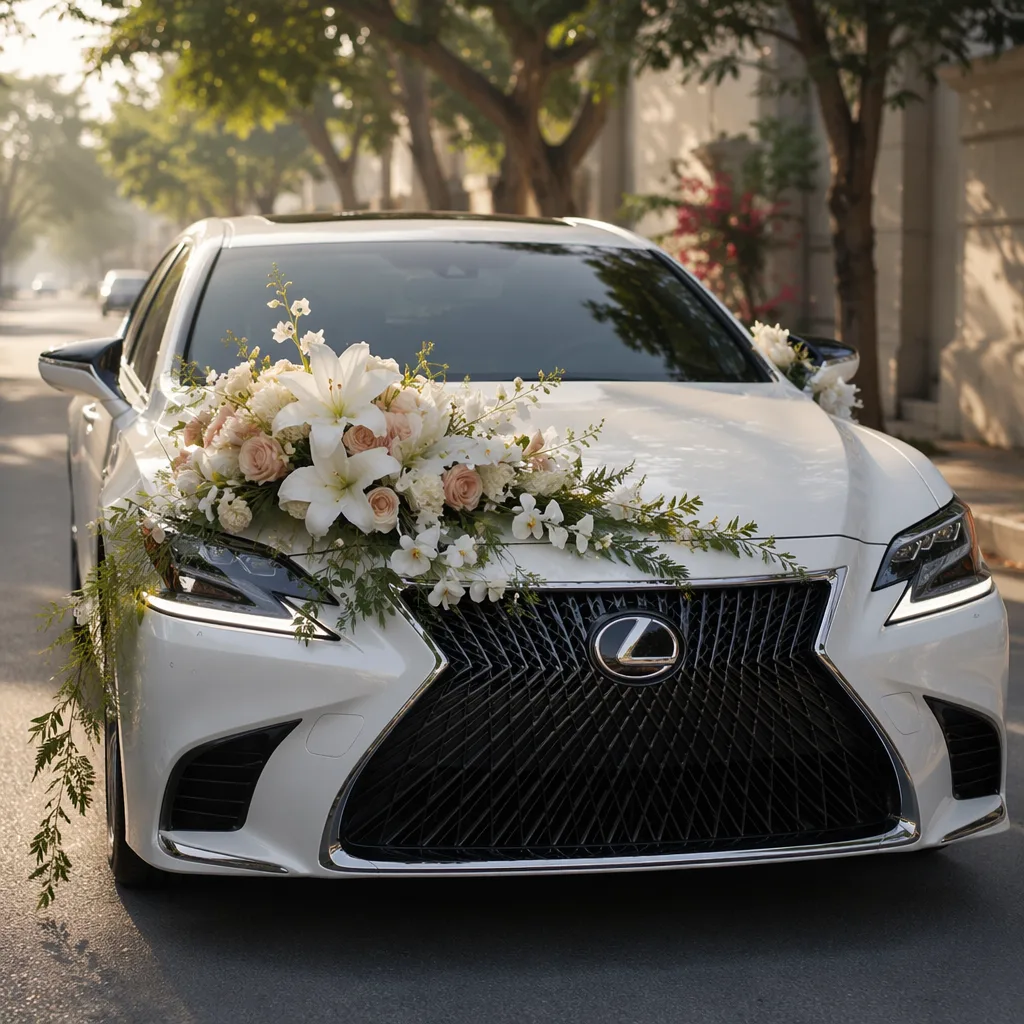 Hoa trang trí xe cưới Đà Nẵng cho limousine 2026 - hình 2