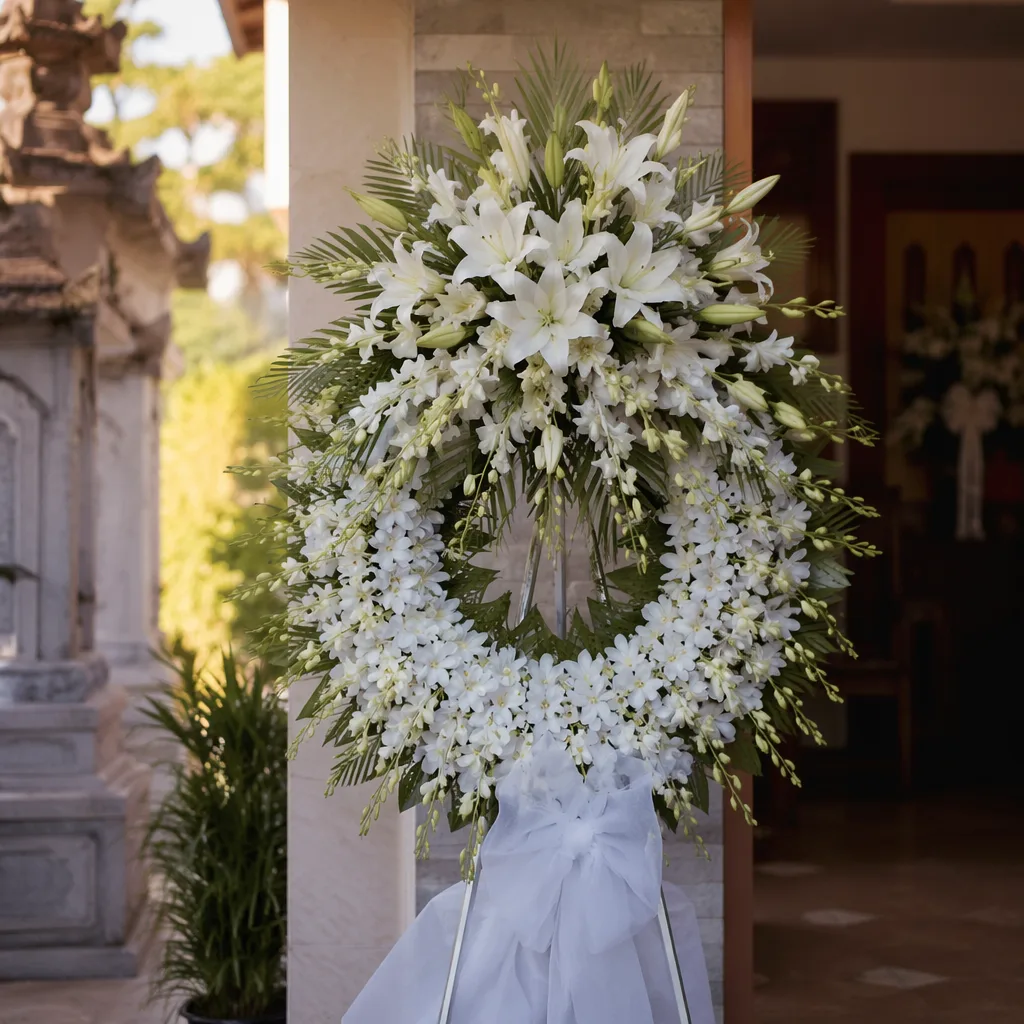 Hoa ly trắng tang lễ: ý nghĩa và cách chọn vòng hoa