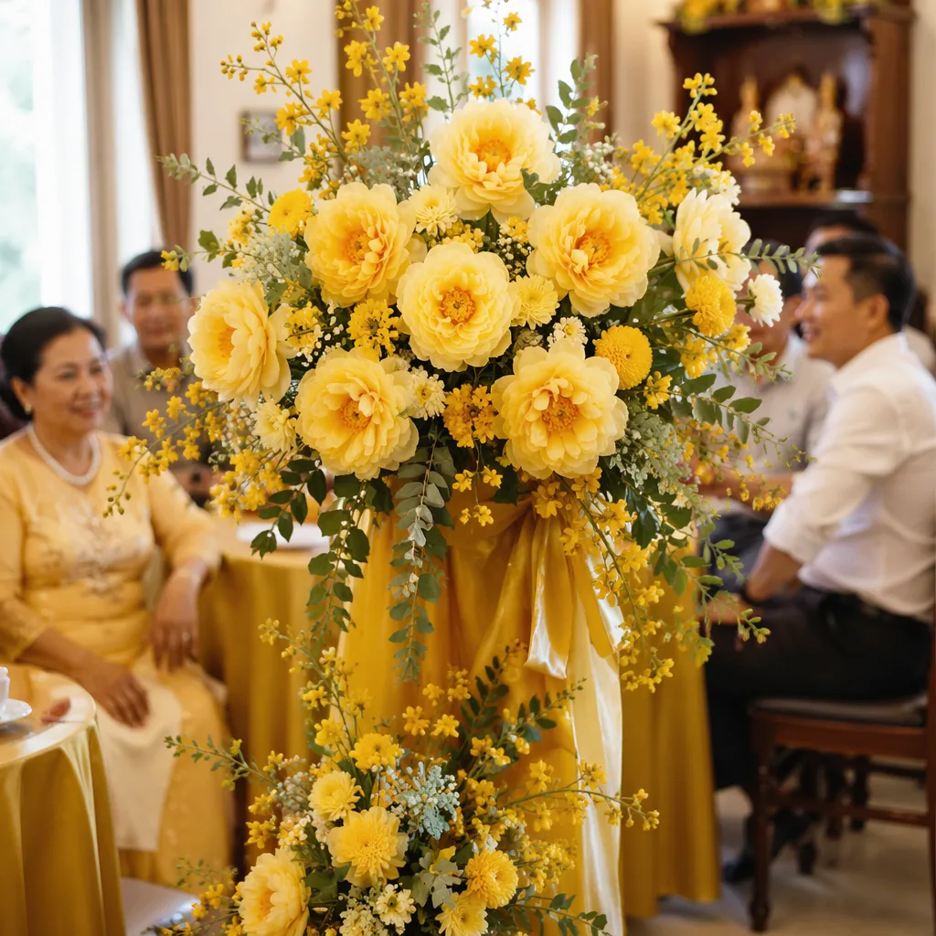 Mẫu đơn vàng tặng mẹ: phúc lộc an vui ngày thọ - hình 2