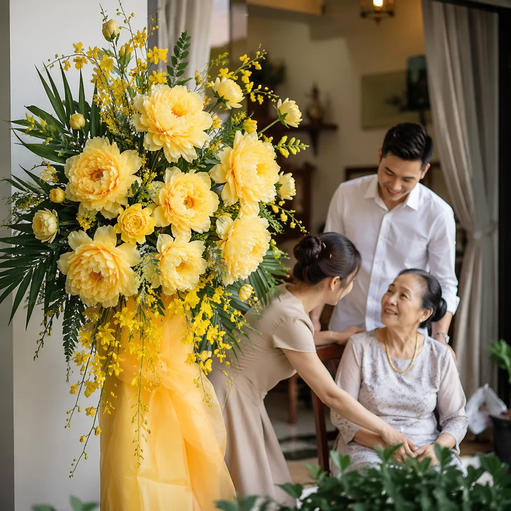 Mẫu đơn vàng tặng mẹ: phúc lộc an vui ngày thọ - hình 4