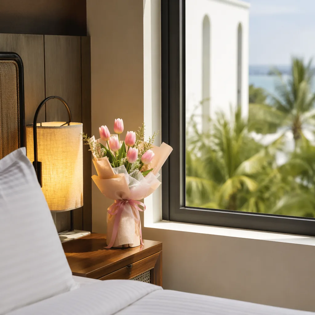 Hoa mini check-in khách sạn boutique Đà Nẵng đẹp, gọn - hình 2