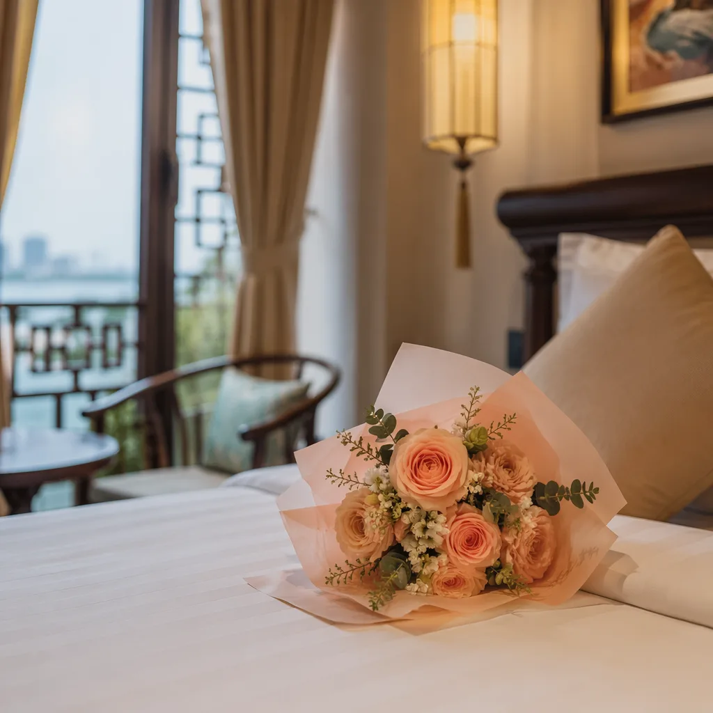 Hoa mini check-in khách sạn boutique Đà Nẵng đẹp, gọn