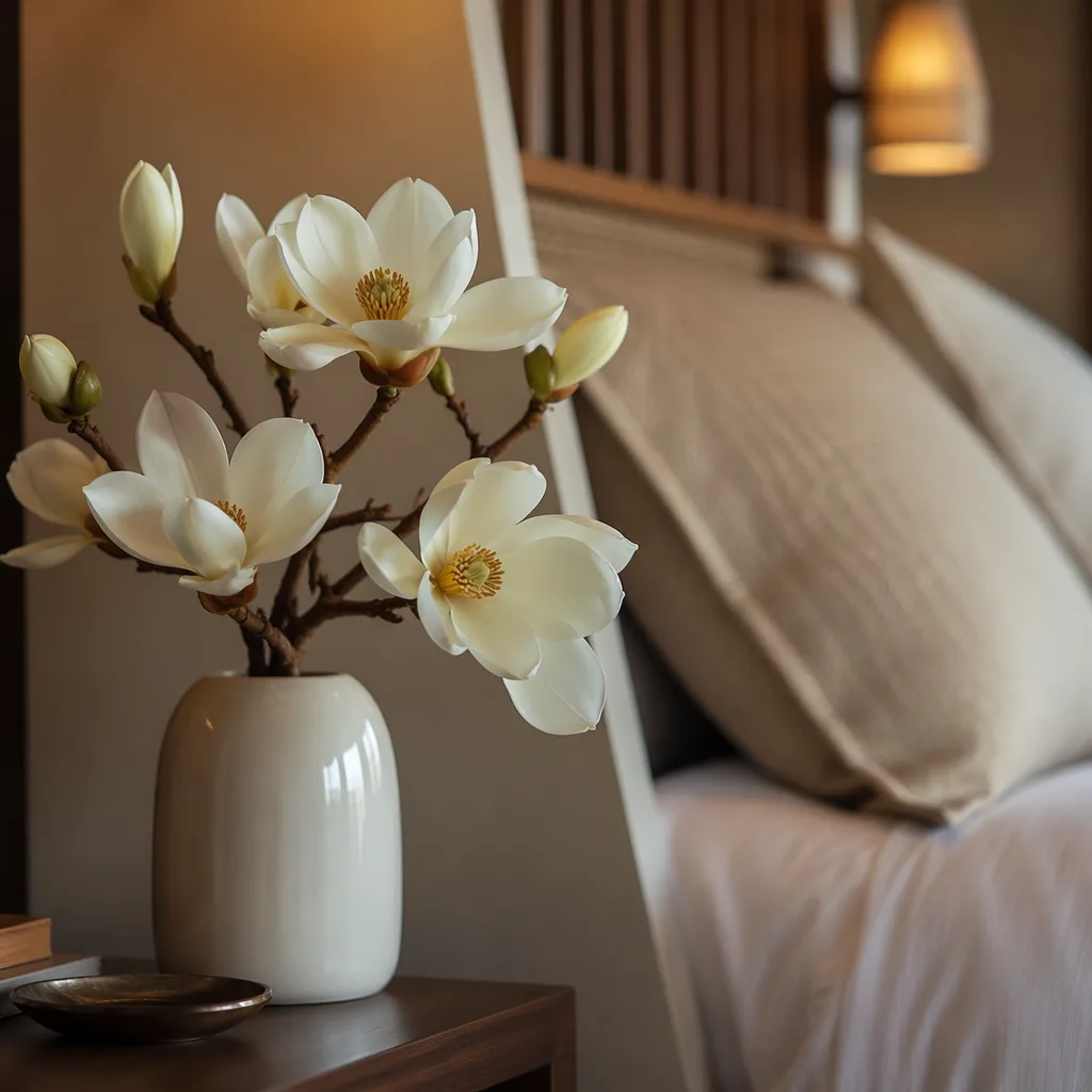Hoa mộc lan trắng tinh khôi cho phòng tân hôn - hình 4