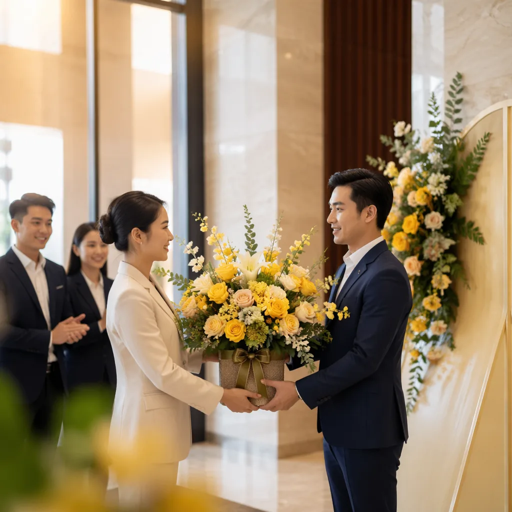 Hoa mừng thăng chức sếp cao cấp: ý tứ, mẫu mã, ngân sách - hình 2