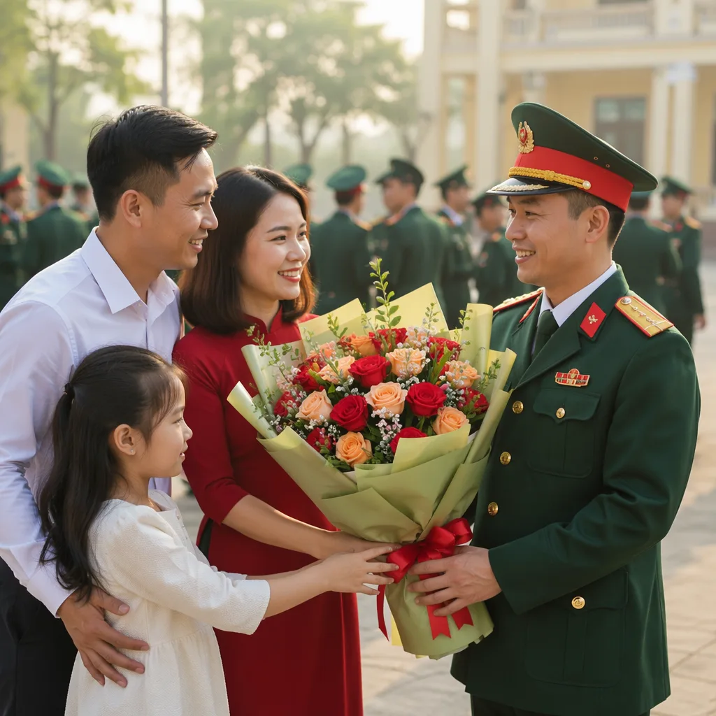 Hoa thăng chức quân đội 22/12 Đà Nẵng 2026 - hình 2
