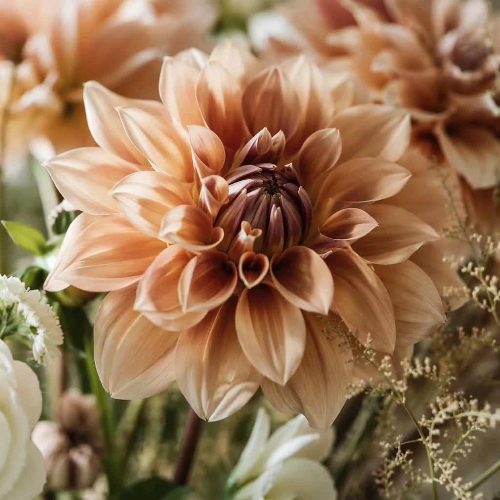 Hoa nâu Café au Lait wedding: trend 2026 cho cô dâu thu - hình 1
