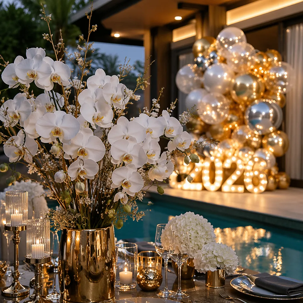 Hoa giao thừa Tết Tây cho tiệc private New Year 2026 - hình 2